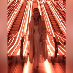 PATBO FRINGE DRESS WITH PEARL BEADED STRAPS BNWT - Size 4